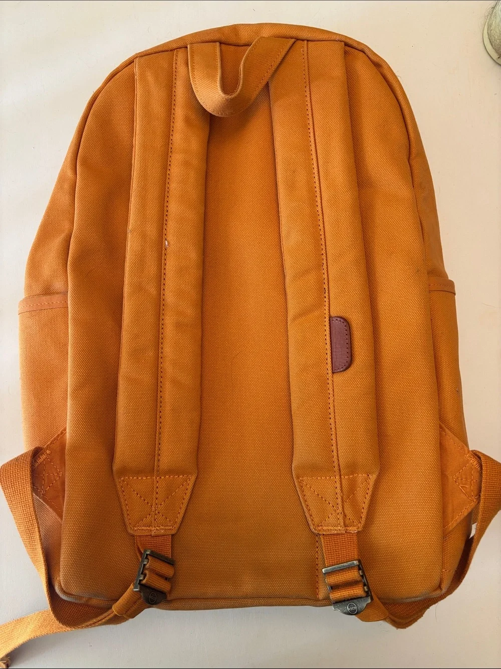 Herschel Orange Thick Canvas Backpack